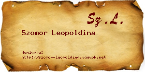Szomor Leopoldina névjegykártya